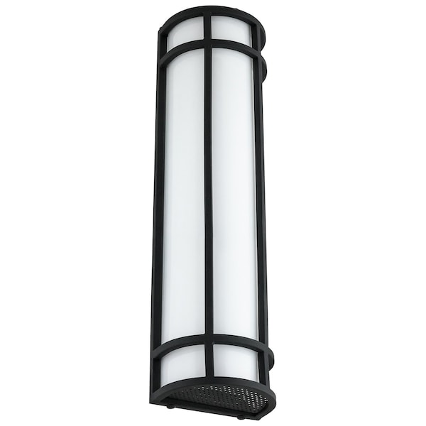 Sunlite 24 in. Black LED Outdoor CCT Tunable 30K 40K 50K Decorative Rectangle Wall Lantern Light Sconce 81436-SU - main